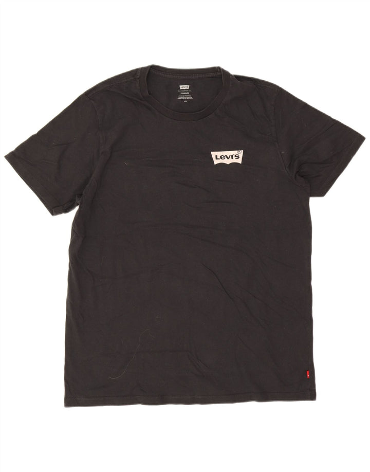 Tricou standard pentru bărbați Levi's Top mare din bumbac negru