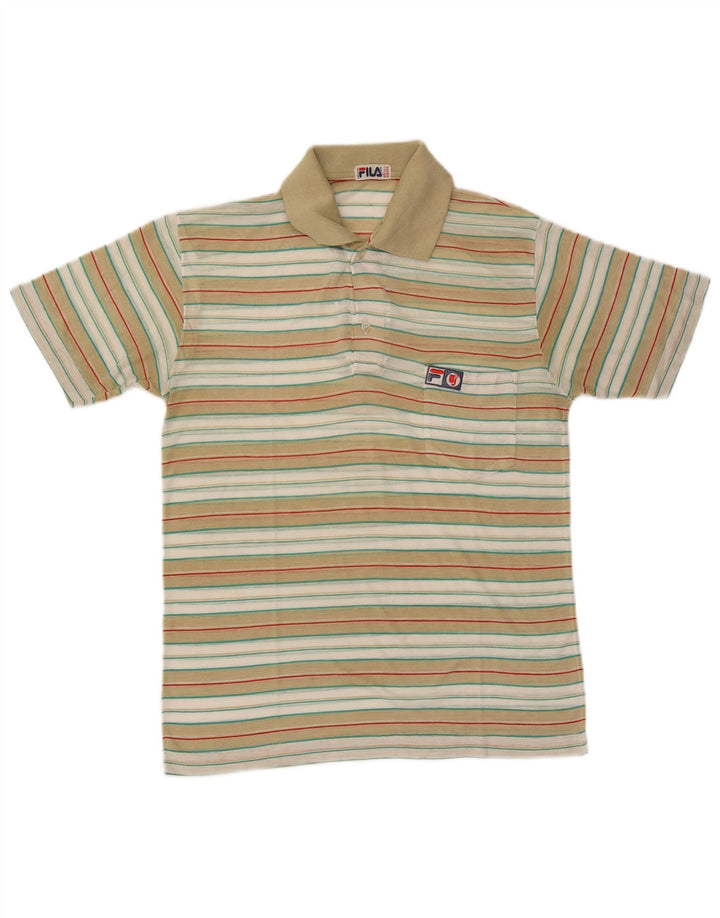 Tricou polo Fila pentru bărbați UK 36 Mic, cu dungi multicolore