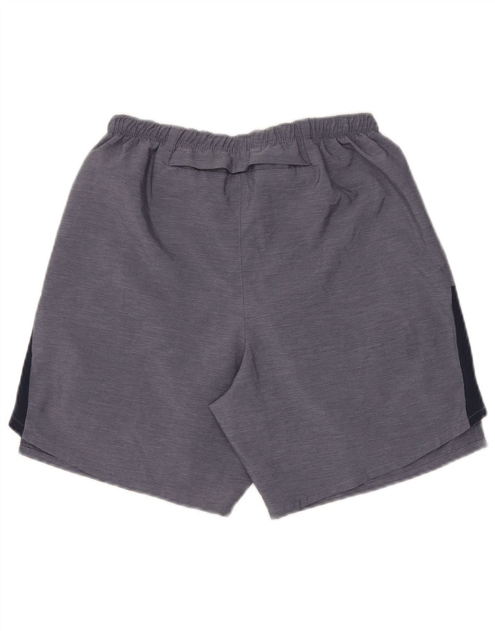 Pantaloni scurti sport NIKE Dri Fit pentru femei UK 10 Small Blue Colorblock Poliester