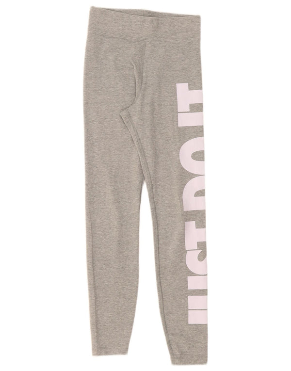Leggings grafic Nike pentru femei UK 4 XS bumbac gri