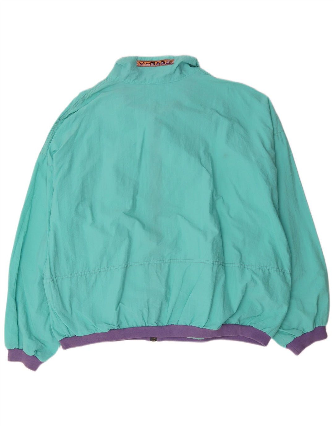 Jachetă de trening pentru bărbați vintage XL, poliamidă geometrică albastră