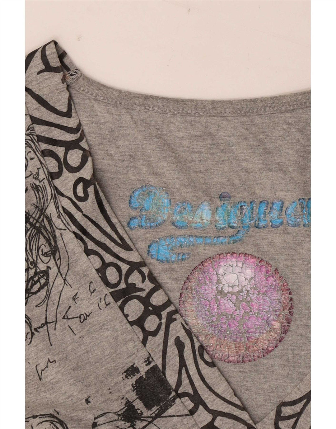 Rochie A-Line Desigual pentru femei UK 12 Gri mediu