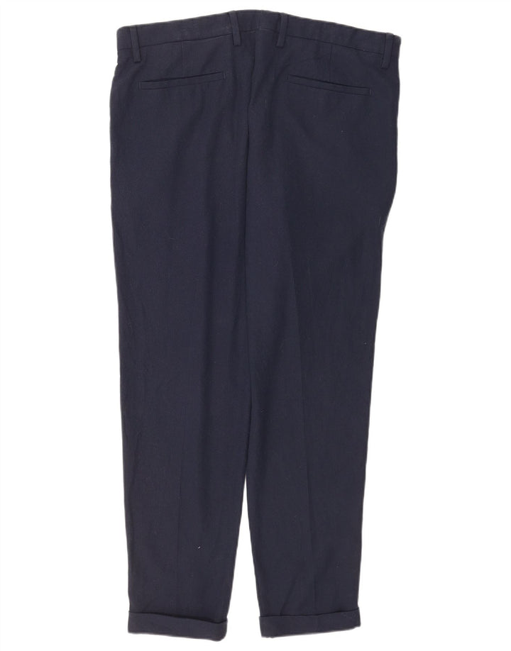 Pantaloni de costum slim pentru bărbați Zara EU 44 Mari L34 L30 Poliester bleumarin