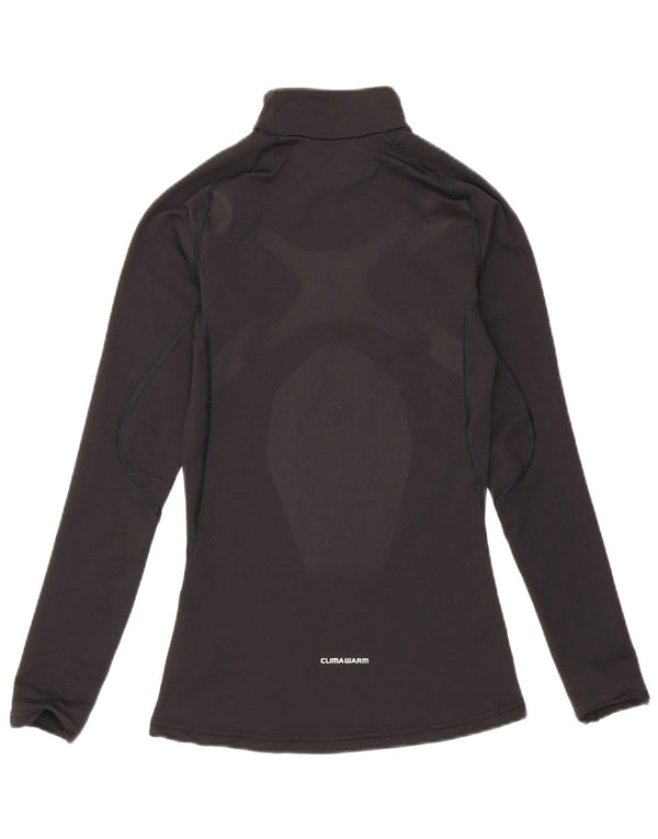 Adidas Climawarm Top mânecă lungă pentru femei UK 4 XS Nylon negru