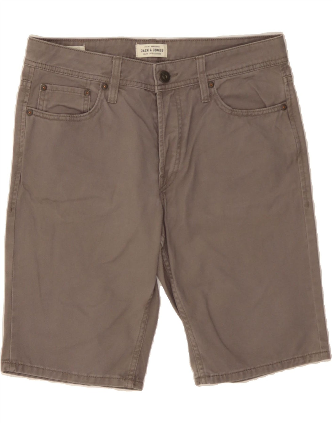 JACK & JONES Mens Casual Shorts Small W29  Grey Cotton Classic Vintage Jack & Jones and Second-Hand Jack & Jones from Messina Hembry 