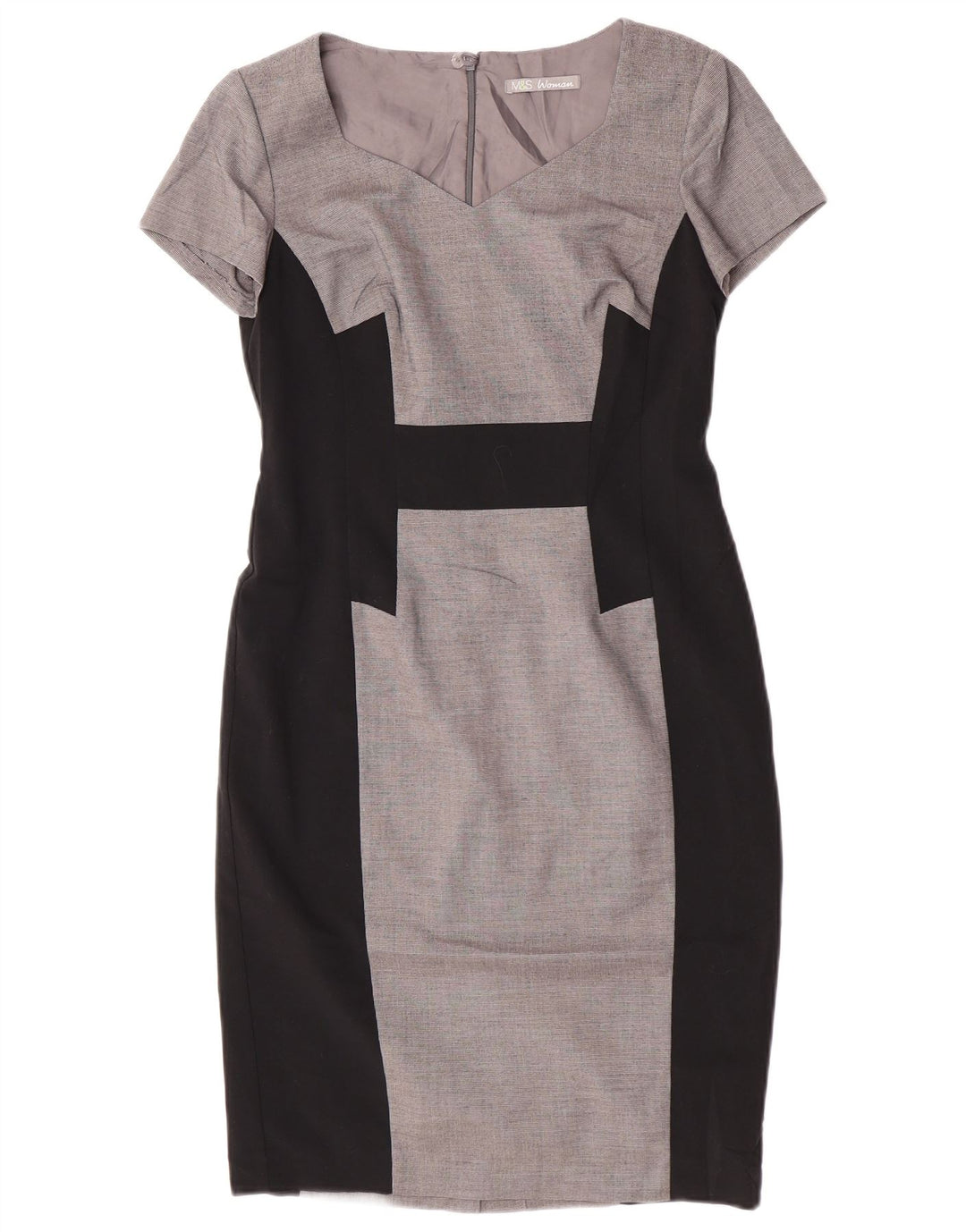 Rochie teacă pentru femei Marks & Spencer UK 10 Mic, gri, poliester color bloc