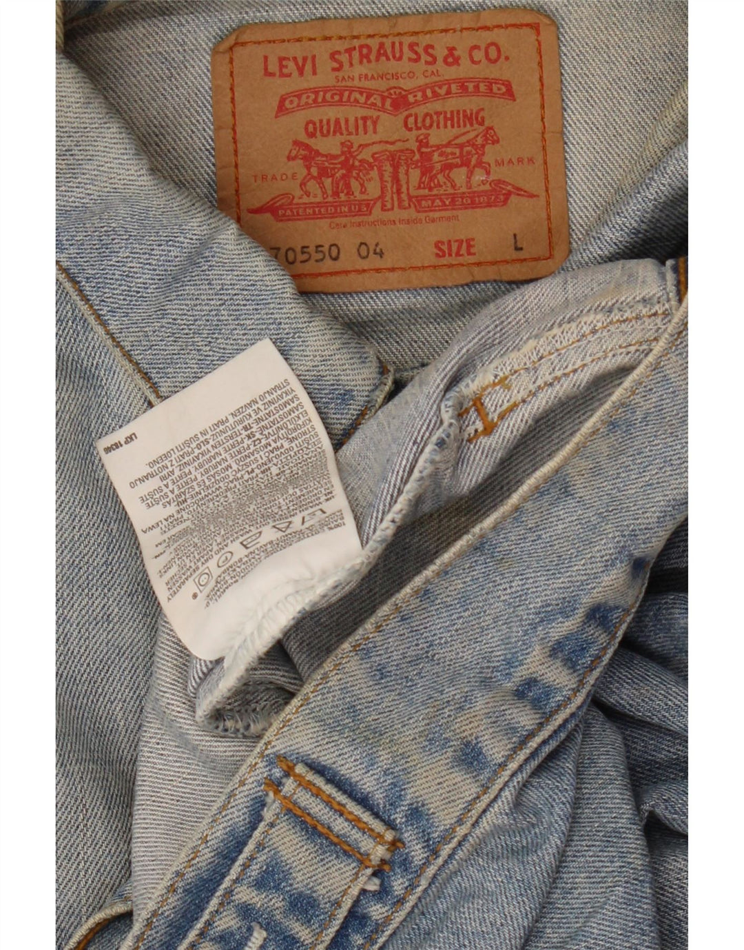 Jachetă de blugi pentru bărbați Levi's UK 40, mare, albastru, bumbac