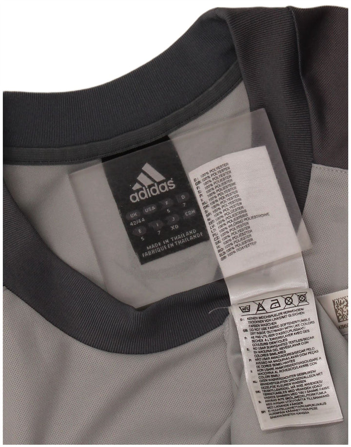 Tricou cu grafic Climalite ADIDAS pentru bărbați, Marea Britanie 42/44, mare, gri Colorblock