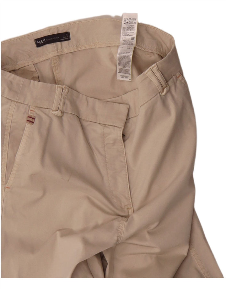Pantaloni chino pentru femei Marks & Spencer UK 14 Medium W30 L27 Bej Bumbac