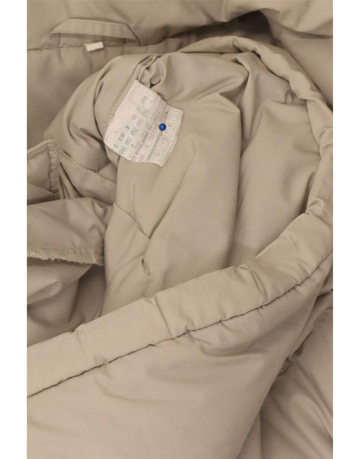 Jachetă căptușită cu glugă vintage pentru bărbați UK 42 XL poliester bej