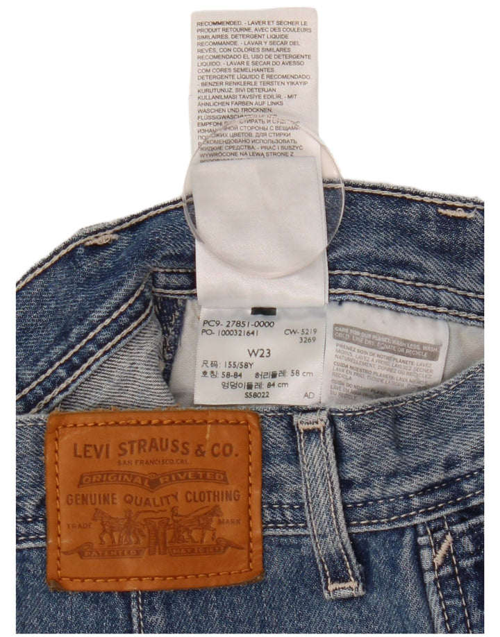 Fusta de blugi pentru femei Levi's W23 2XS Bumbac albastru
