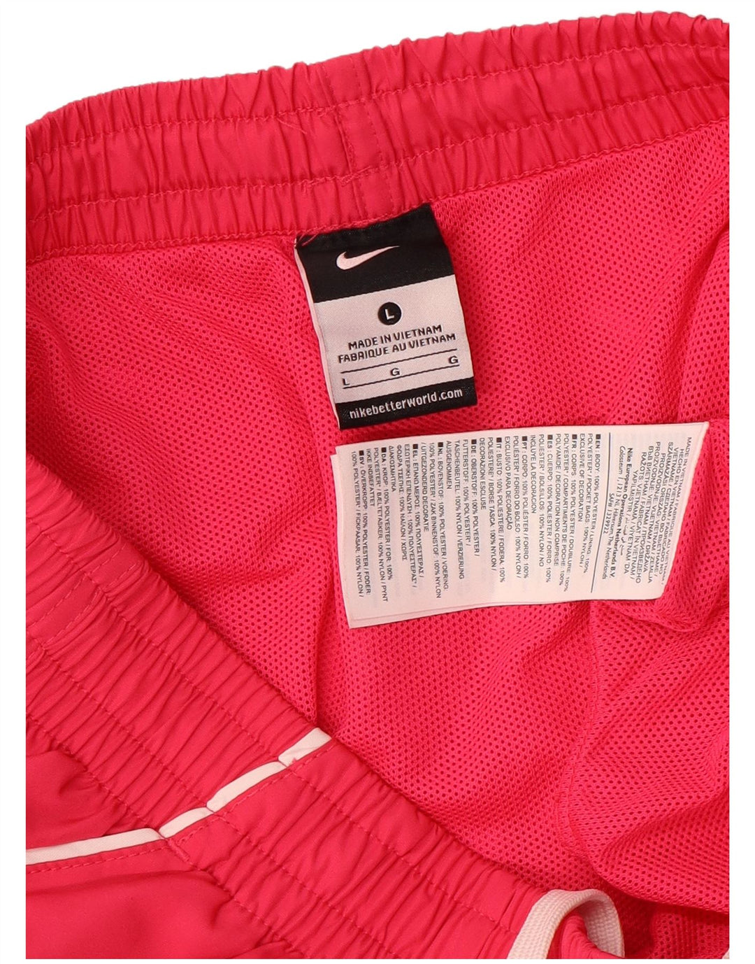 Pantaloni scurți sport grafic Nike pentru bărbați, mari, roz, poliester