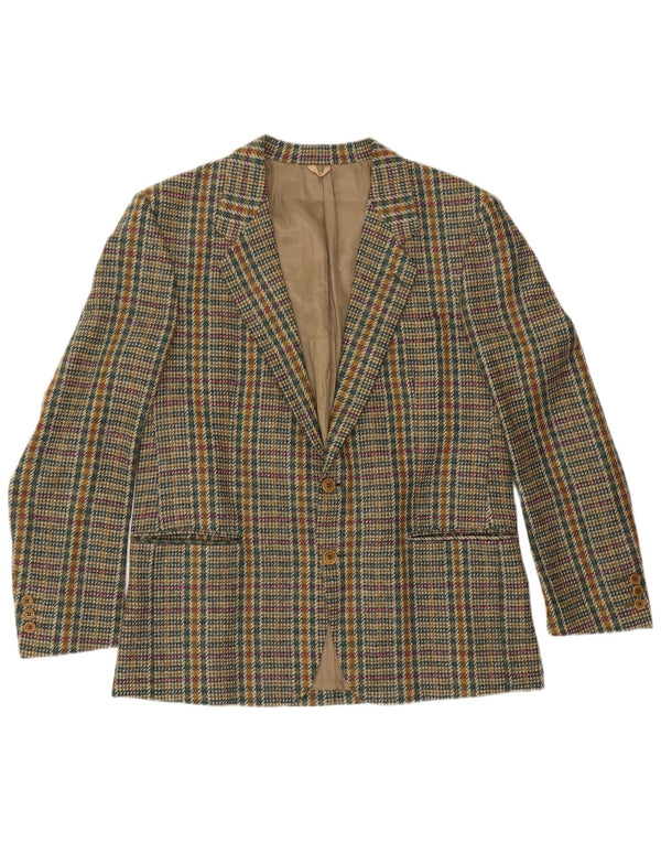 Jachetă Blazer Bărbați Tiglio cu 2 nasturi IT 50 Large Green Check