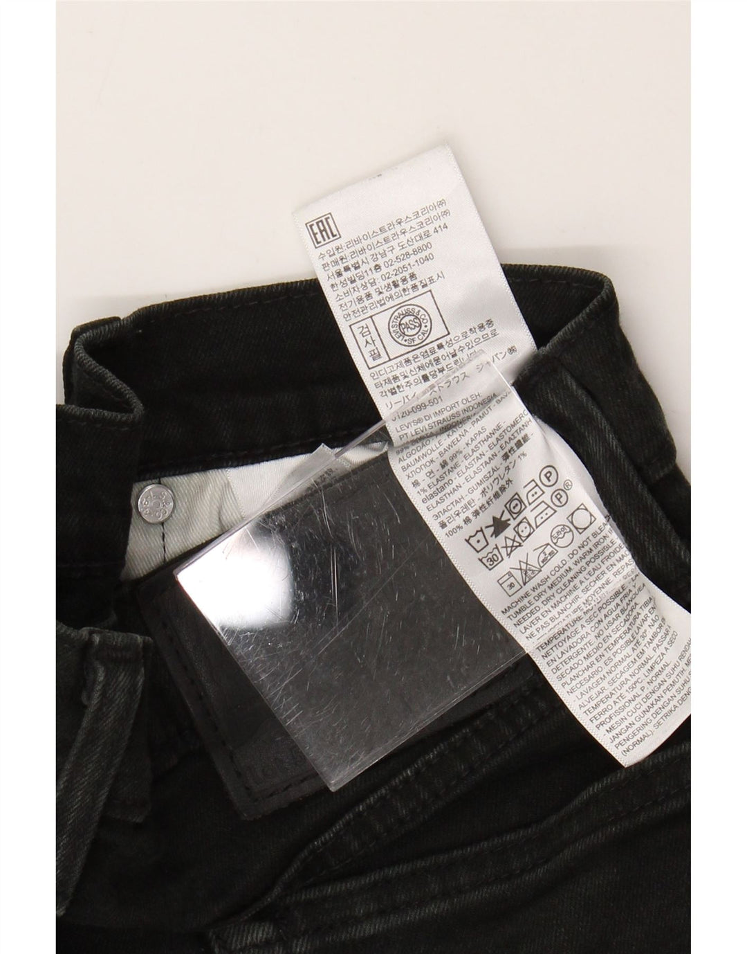 Blugi Levi's 501 Slim pentru bărbați W31 L32 bumbac negru