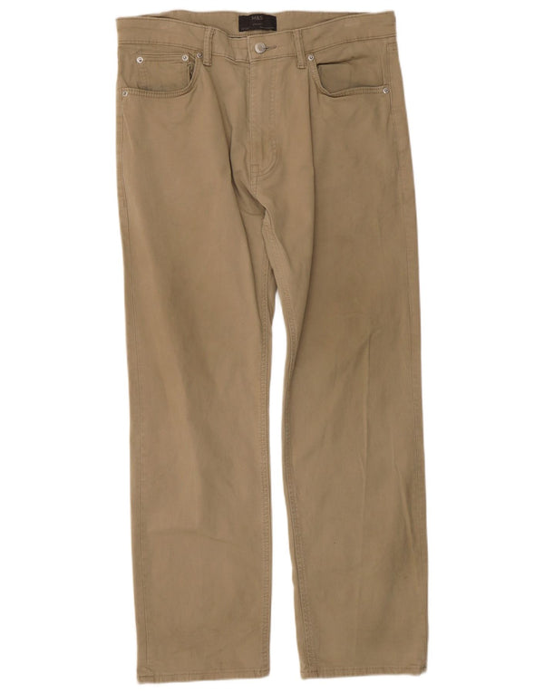 Pantaloni casual drepti pentru bărbați Marks & Spencer L34 L29 Bumbac kaki