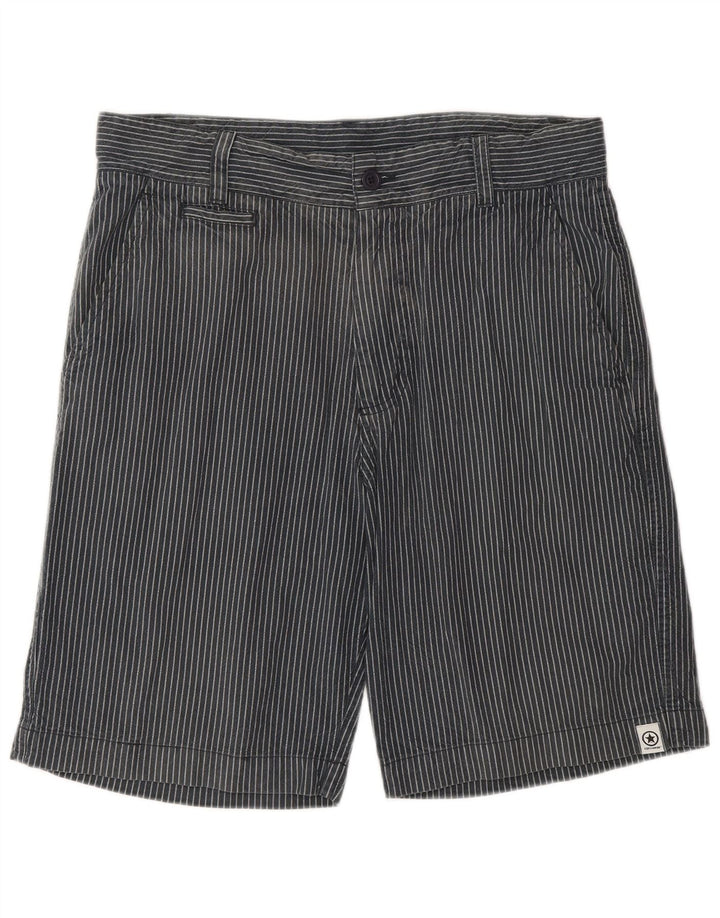 Pantaloni scurți chino Converse pentru bărbați, mediu W32, bumbac cu dungi gri