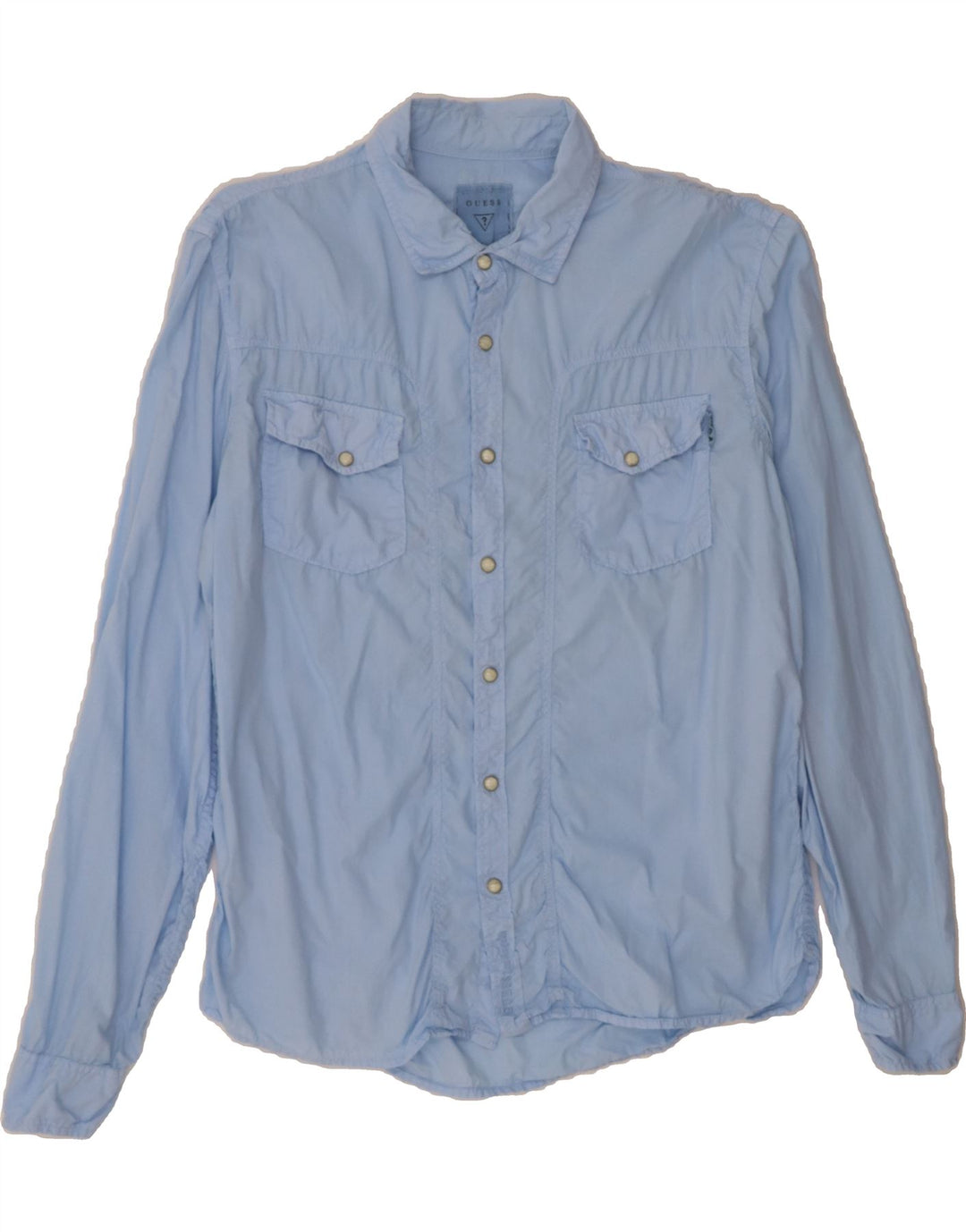 GUESS Mens Shirt UK 40 Medium Blue Cotton Vintage Guess and Second-Hand Guess from Messina Hembry 
