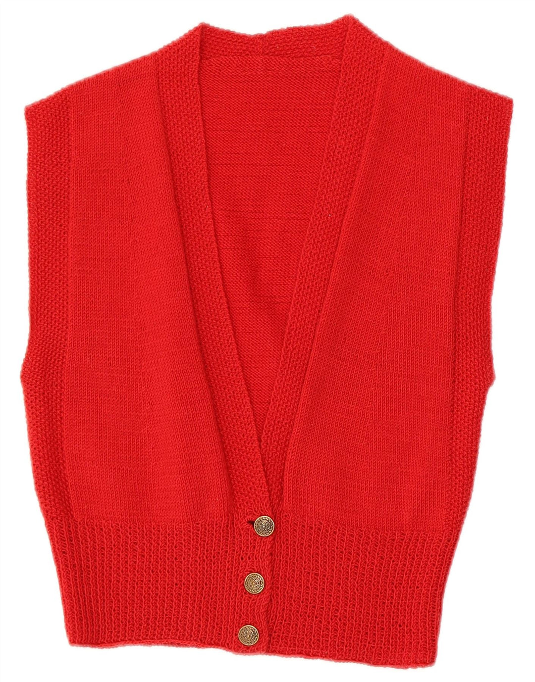 Pulover Cardigan fără mâneci Vintage pentru femei UK 8 Small Red