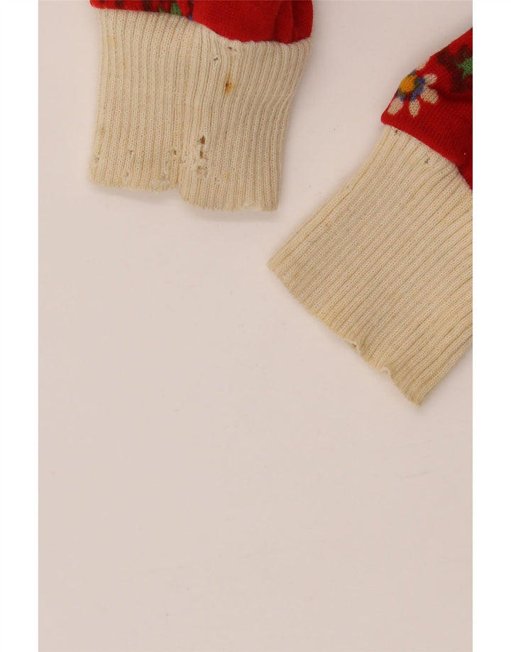 LUISA SPAGNOLI Pulover Crop Cardigan pentru Femei UK 10 Mic Roșu Floral