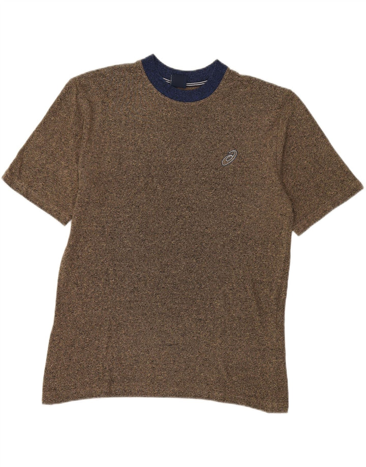 Tricou pentru bărbați ASICS Top mare maro, bumbac color bloc