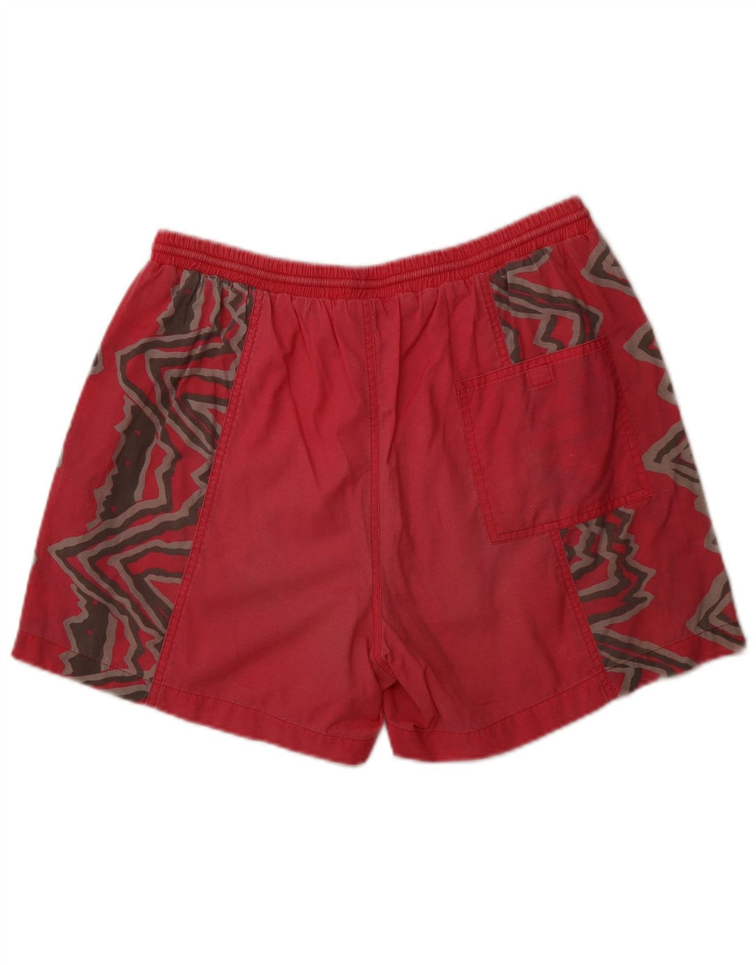 MISTRAL Mens Graphic Sport Shorts Large  Red Chevron Cotton