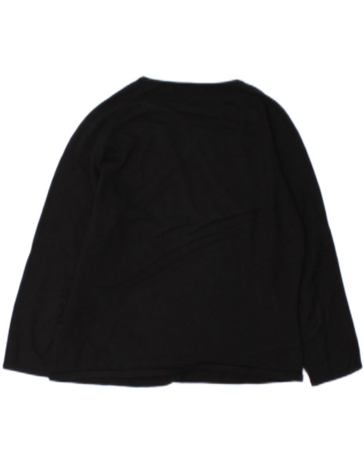 Pulover pentru femei Marks & Spencer Crop Boat Gât, UK 14 Medium Negru