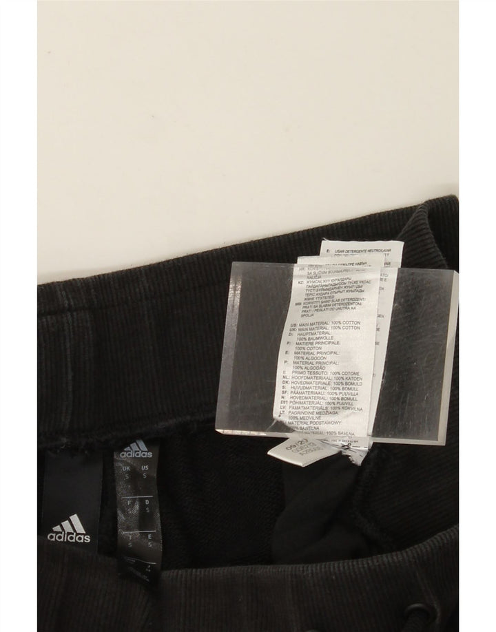 Pantaloni de trening grafic ADIDAS pentru femei Joggeri UK 10 Bumbac negru mic