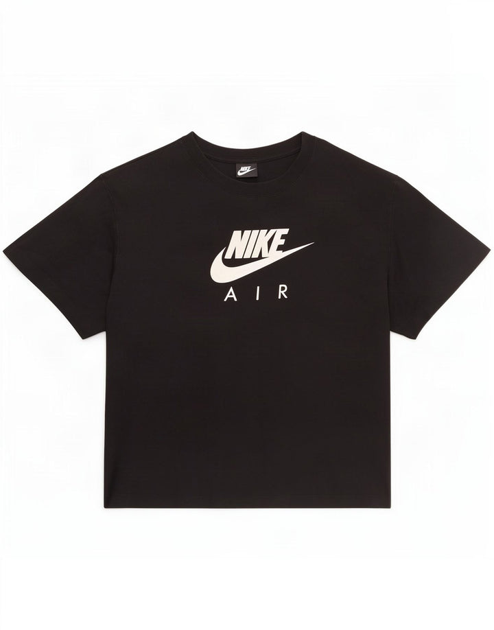 Tricou grafic Nike pentru femei Top UK 14 Medium Black Bumbac