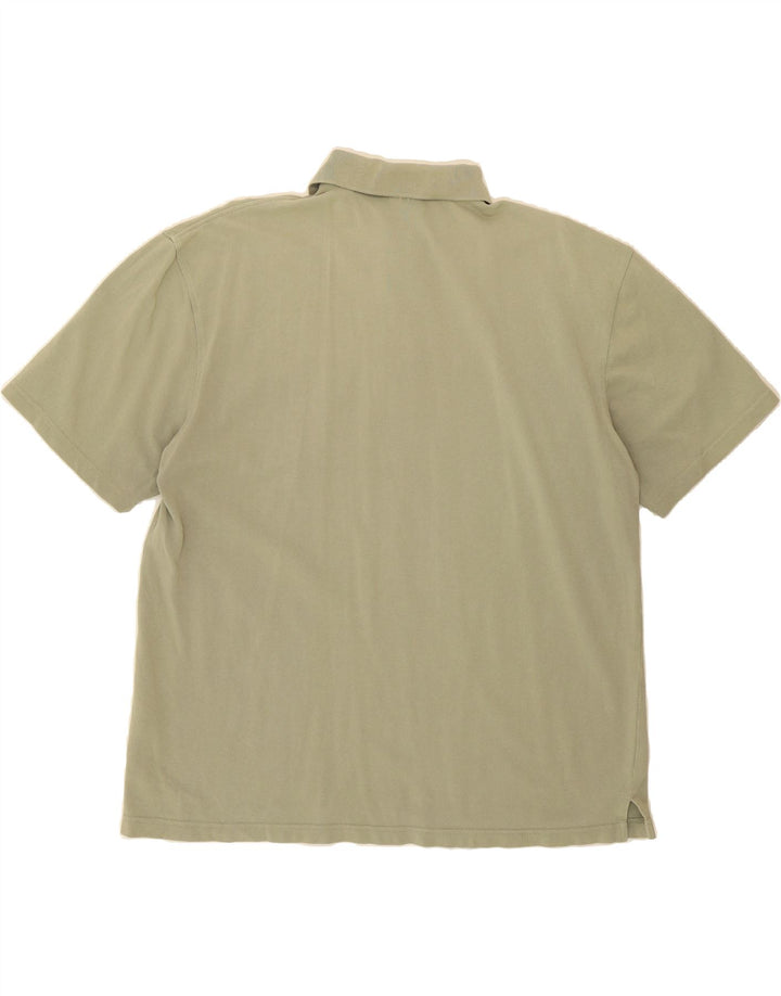 DANIEL HECHTER Mens Polo Shirt IT 54 XL Khaki Cotton Vintage Daniel Hechter and Second-Hand Daniel Hechter from Messina Hembry 