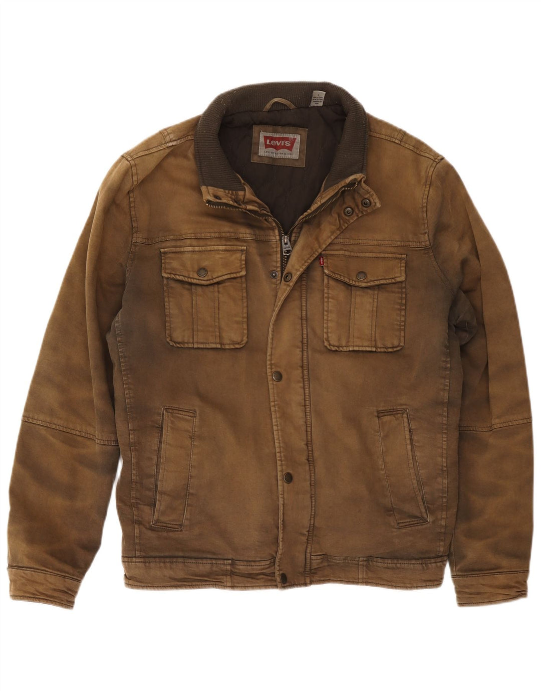 Jachetă de vânt pentru bărbați Levi's UK 40, mare, maro, bumbac