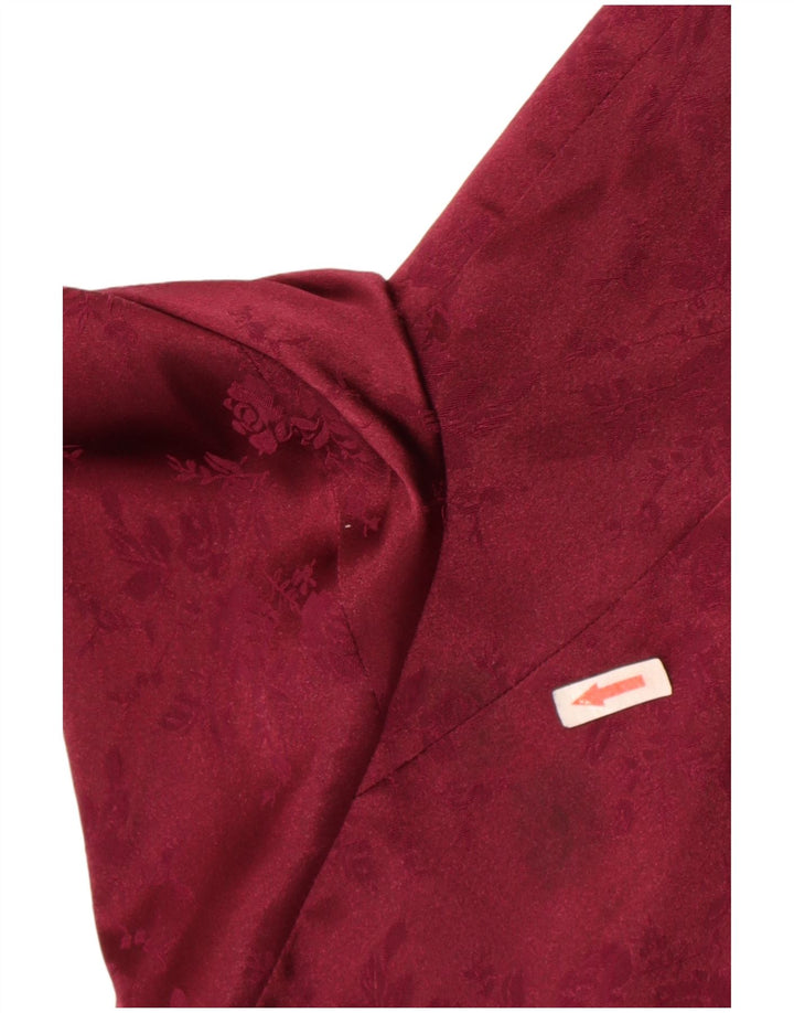 Blunauta Jachetă Blazer Oversized 3 Nasturi Femei IT 38 XS Burgundy Floral