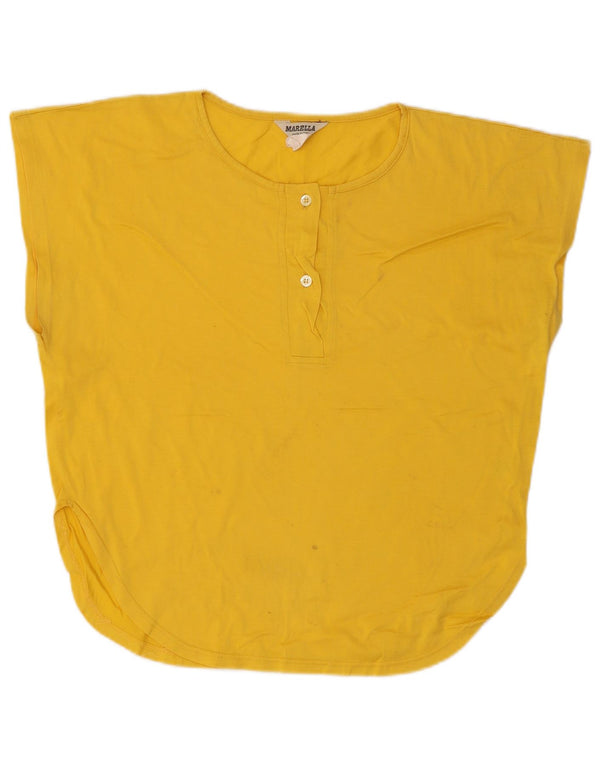 Tricou grafic Marella pentru femei Top UK 14, mare, galben din bumbac