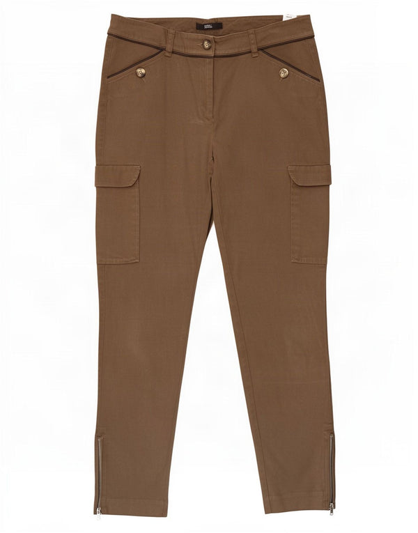 Pantaloni cargo slim pentru femei Marks & Spencer UK 12 Medium W30 L27 Kaki