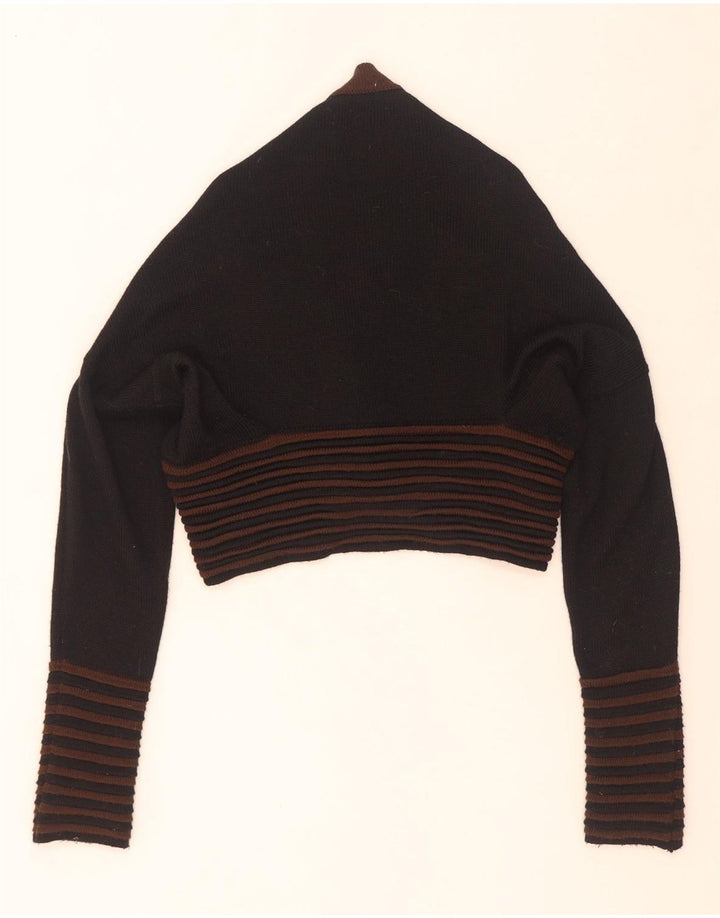 Pulover Vintage pentru femei Crop Cardigan IT 44 Medium Black Dunge
