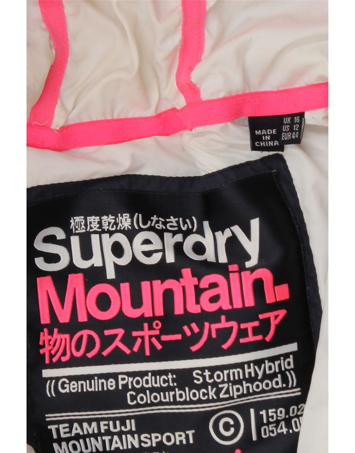Jachetă căptușită cu glugă Superdry pentru femei UK 16, mare, albastru bleumarin