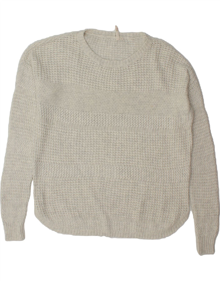 WHITE STUFF Womens Crew Neck Jumper Sweater UK 16 Large  Off White Vintage White Stuff and Second-Hand White Stuff from Messina Hembry 