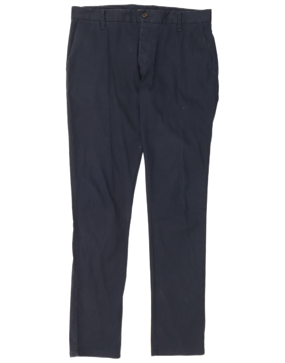 ARMANI Pantaloni chino subțiri pentru bărbați IT 48 Medium L32 L33 Bumbac bleumarin