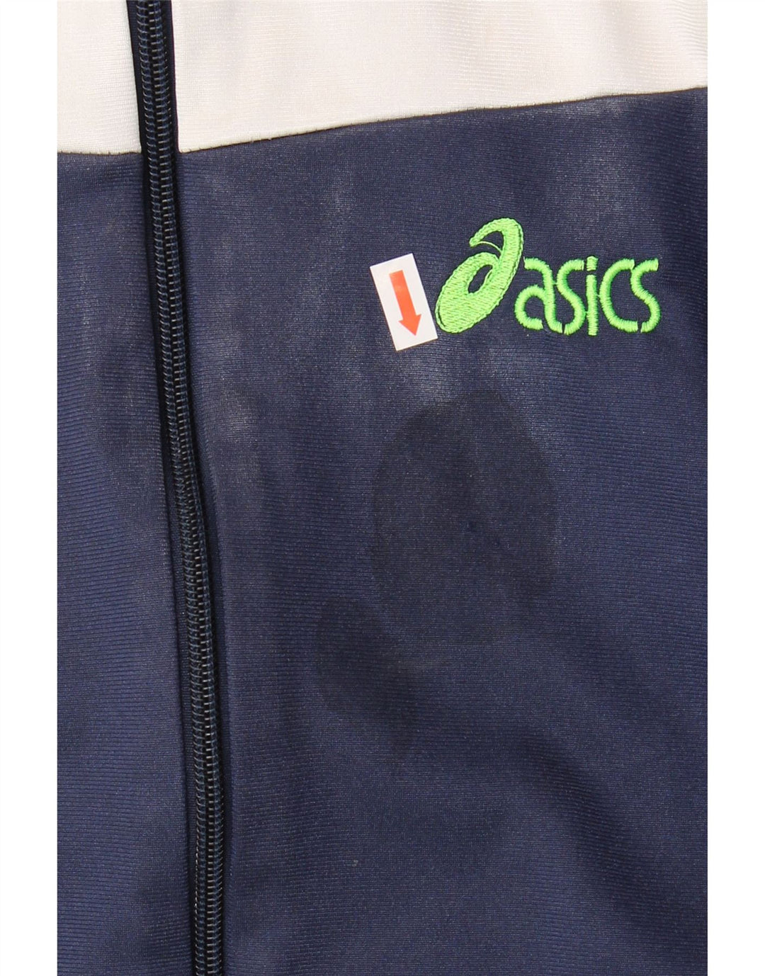 Jachetă de top pentru trening cu grafică Asics pentru bărbați IT 46, albastru marin mic, color block