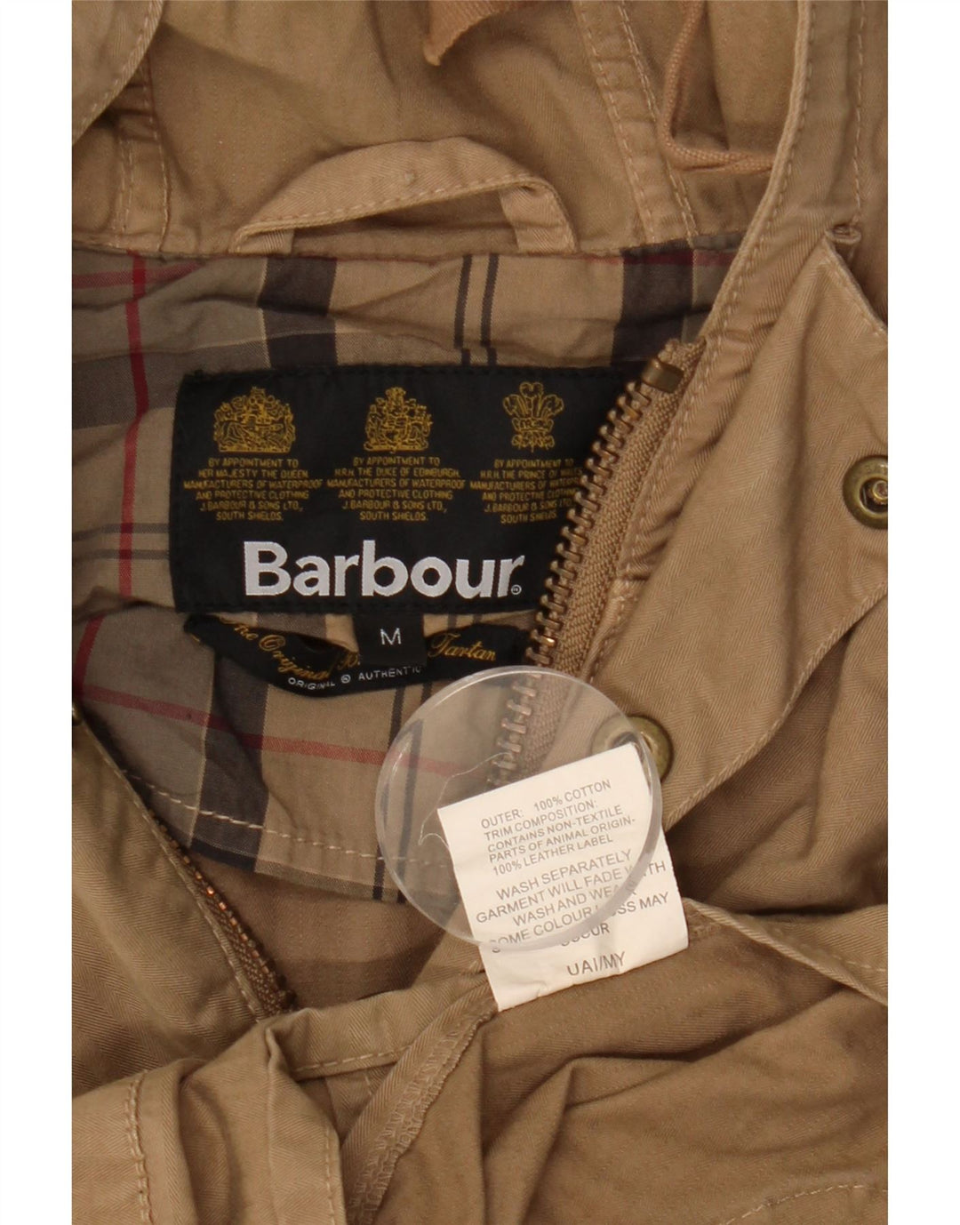 Jachetă parka cu glugă pentru bărbați Barbour UK 38, bumbac mediu bej