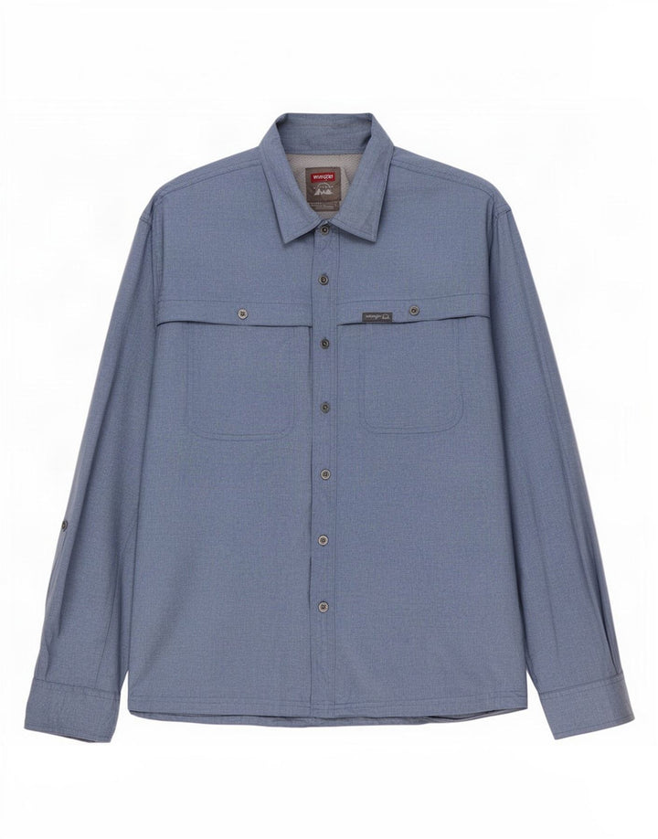 Cămașă Wrangler pentru bărbați, cu formă regulată, XL, poliester albastru