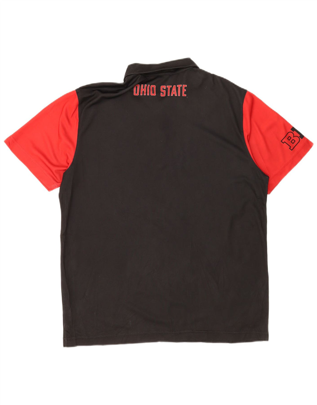 Tricou polo cu grafică Nike pentru bărbați Ohio State Buckeyes, mare, negru