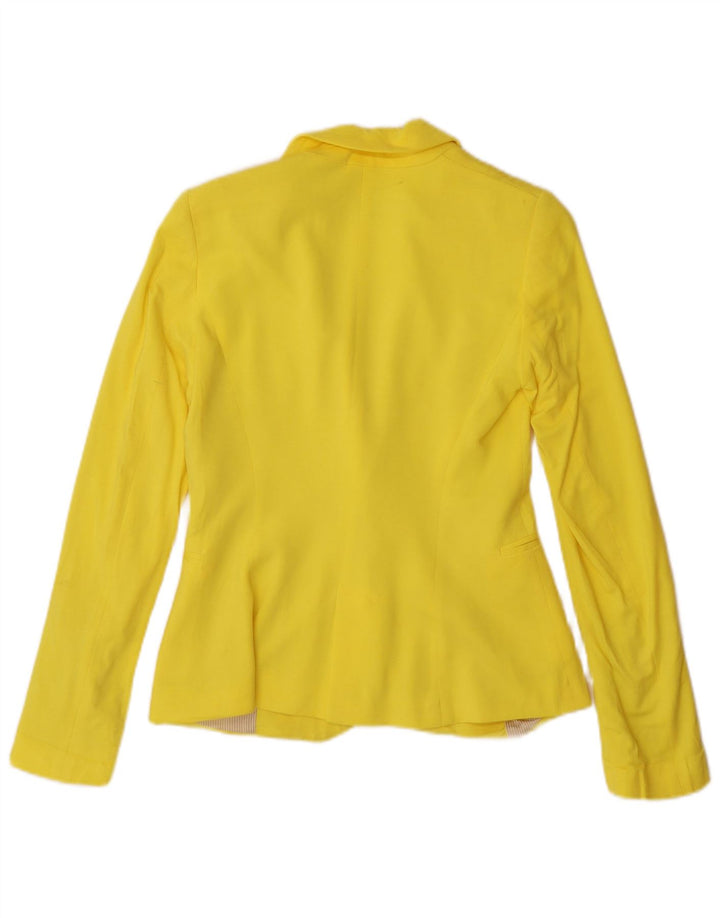 Jachetă pentru femei Zara cu 1 nasture, UK 6 XS, viscoză galbenă