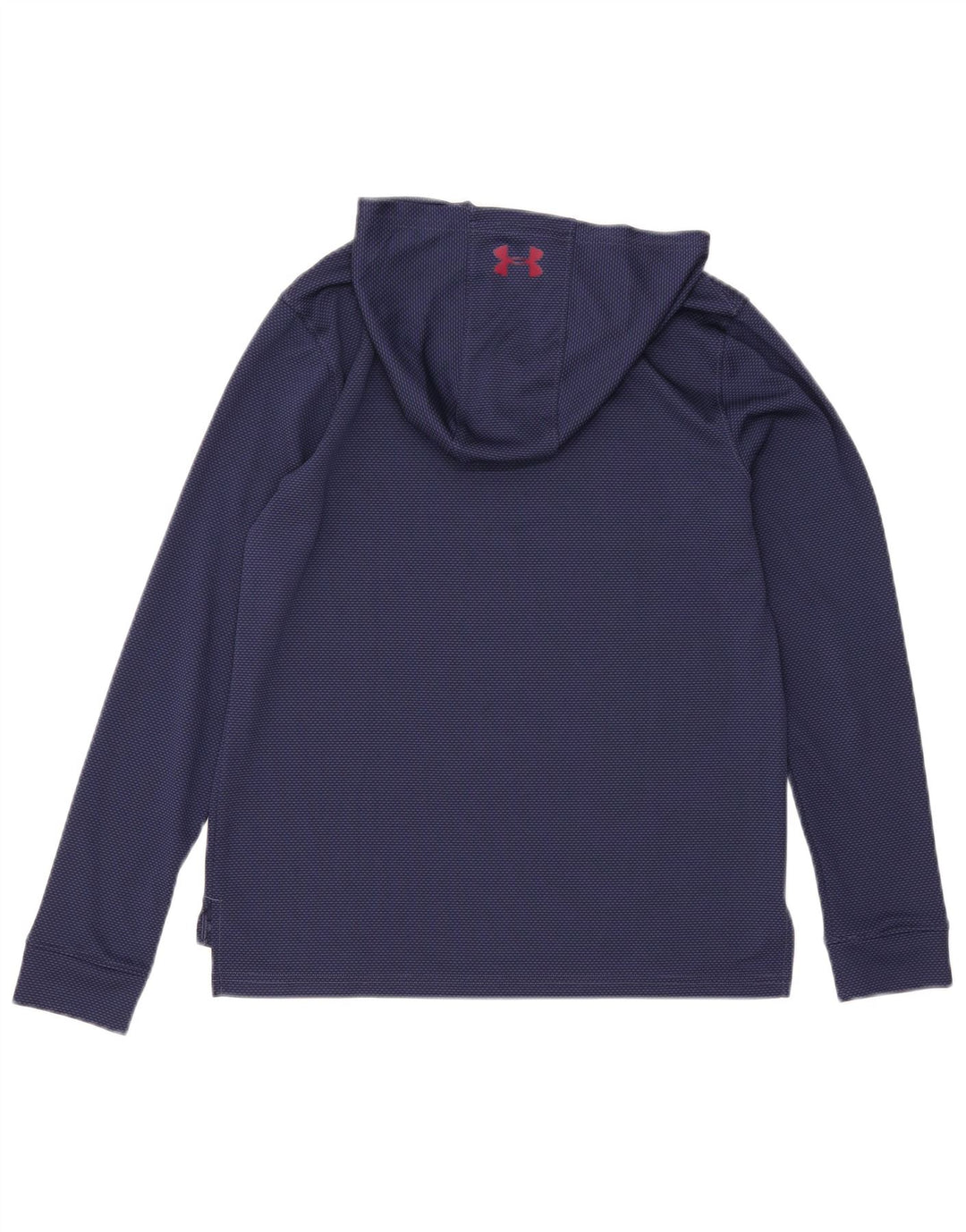 UNDER ARMOUR Boys Graphic Top Long Sleeve 11-12 Years Large Navy Blue