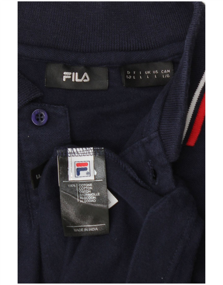Cămașă polo pentru bărbați FILA, mare, bleumarin, bumbac