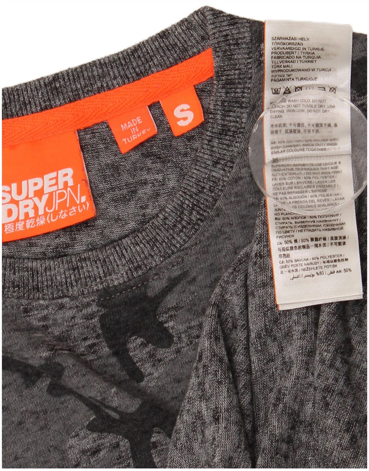Tricou Superdry pentru bărbați Top mic, gri, camuflaj, bumbac