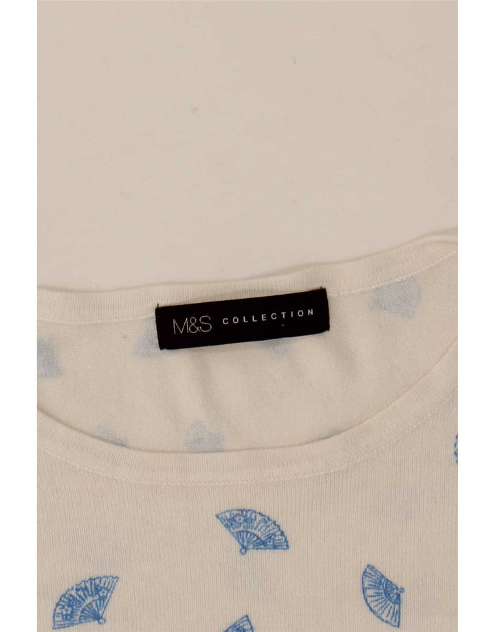 Pulover pentru femei Marks & Spencer, cu model abstract, cu gâtul barcă, UK 12 Medi