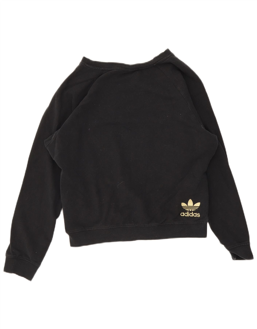 Pulover cu grafic pentru femei Adidas UK 14 Bumbac mediu negru