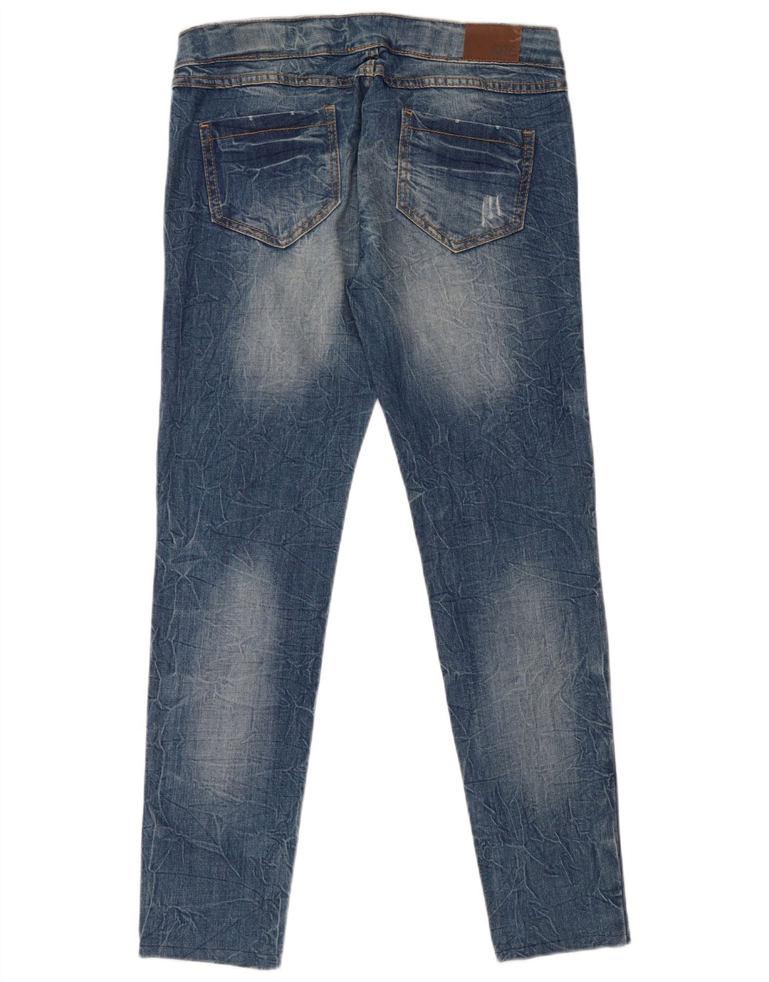 Blugi slim pentru femei Rifle Distressed IT 44 Medium L34 L30 Bumbac albastru