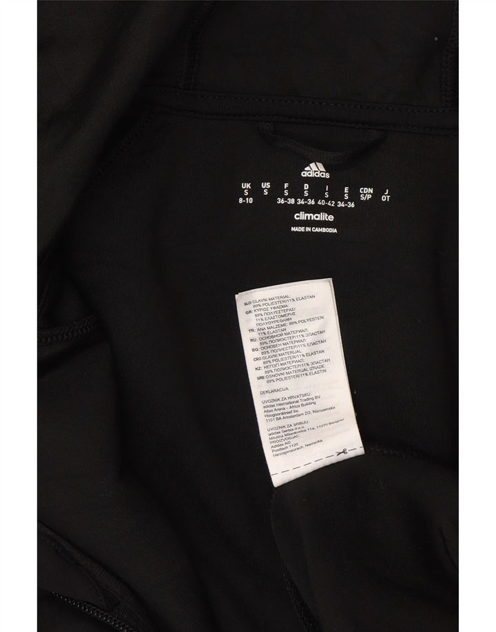 Pulover Adidas Climalite Oversized Zip Hoodie pentru femei UK 8/10 Small Black