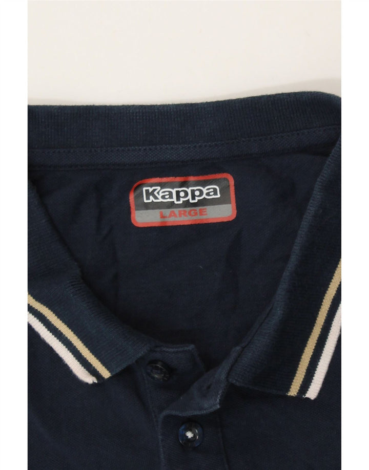 KAPPA Mens Polo Shirt Large Navy Blue Vintage Kappa and Second-Hand Kappa from Messina Hembry 